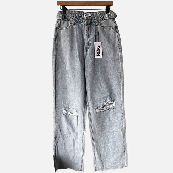 NWT Princess Polly Jalena Organic Cotton Adjustable Straight Jeans 4 - Picture 2 of 8